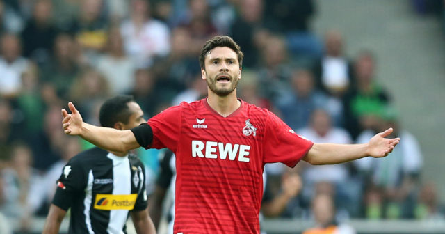 MOENCHENGLADBACH, GERMANY - AUGUST 20: Jonas Hector of Koeln during the Bundesliga match between Borussia Moenchengladbach and 1. FC Koeln at Borussia-Park on August 20, 2017 in Moenchengladbach, Germany. (Photo by Christof Koepsel/Bongarts/Getty Images)